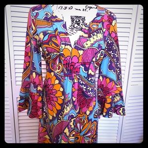 NWOT Lilly Pulitzer 3/4 ruffle sleeve dress L